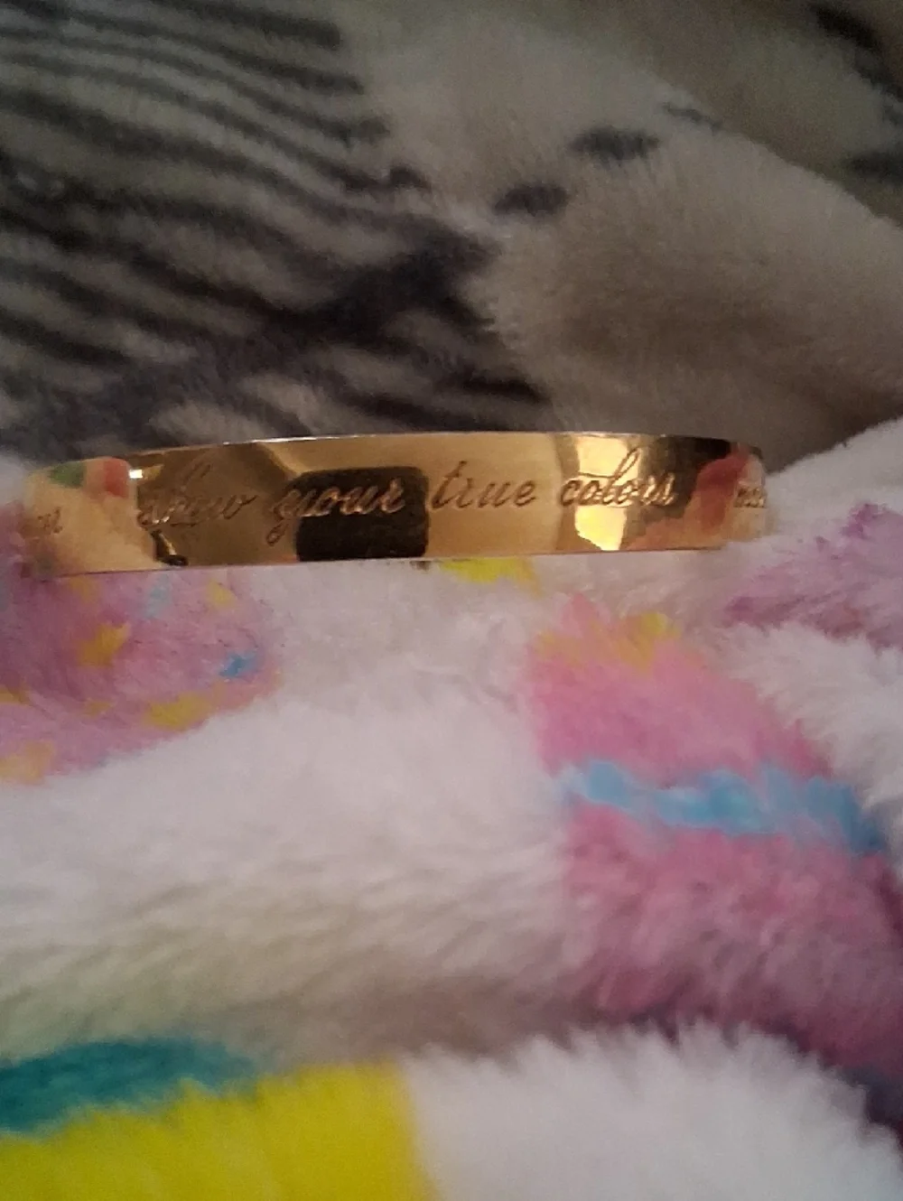 kate spade Gold Tone Engraved Bangle Bracelet - Picture 6 of 6